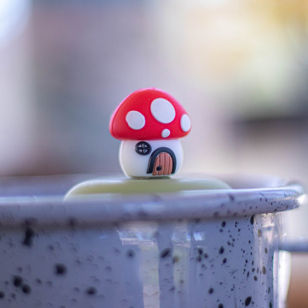 Floating Red Mushroom Cottage Tea Infuser - Cute Tea Infuser for Loose Leaf Tea