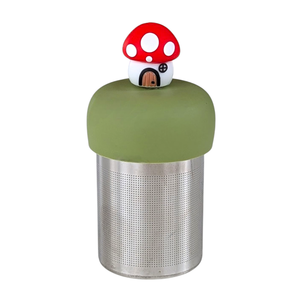 Floating Red Mushroom Cottage Tea Infuser - Cute Tea Infuser for Loose Leaf Tea